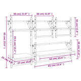 4 Piece Wall Shelf Set With Bars Engineered Wood