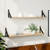 Wall Shelves 2 Pcs Engineered Wood