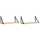 Wall Shelves 2 Pcs Engineered Wood