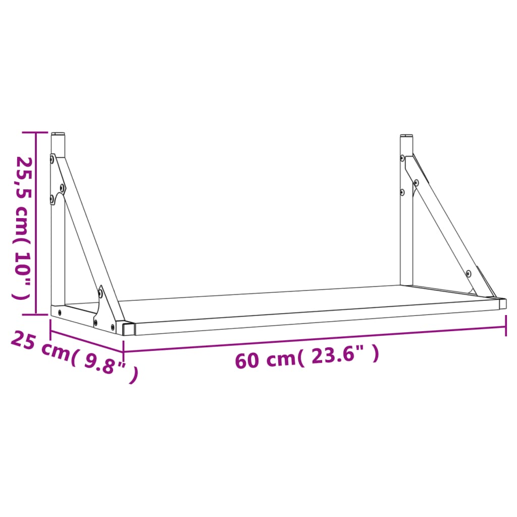 Wall Shelves 2 Pcs Engineered Wood
