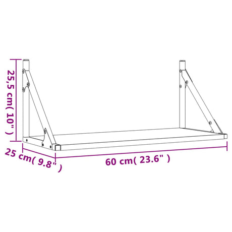 Wall Shelves 2 Pcs Engineered Wood