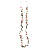 Christmas Flower Garlands 6 Pcs Spring Rose 250 Cm
