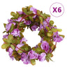 Christmas Flower Garlands 6 Pcs Spring Rose 250 Cm