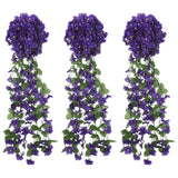 Christmas Flower Garlands 3 Pcs 85 Cm