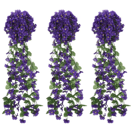 Christmas Flower Garlands 3 Pcs 85 Cm