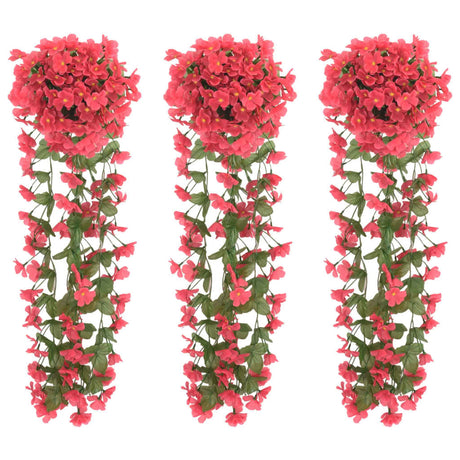 Christmas Flower Garlands 3 Pcs 85 Cm