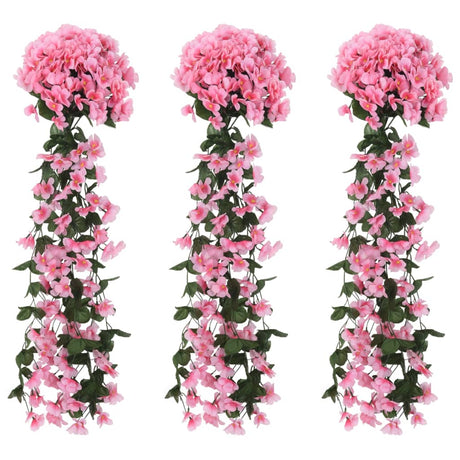 Christmas Flower Garlands 3 Pcs 85 Cm