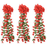 Christmas Flower Garlands 3 Pcs 85 Cm