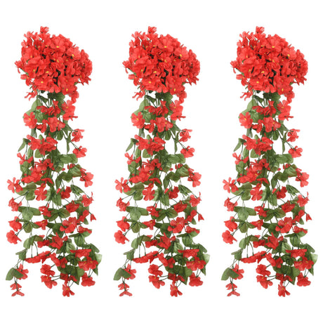 Christmas Flower Garlands 3 Pcs 85 Cm