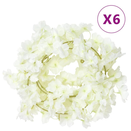 Christmas Flower Garlands 6 Pcs 180 Cm