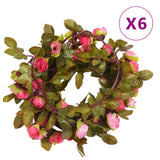 Christmas Flower Garlands 6 Pcs 215 Cm