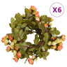 Christmas Flower Garlands 6 Pcs 215 Cm