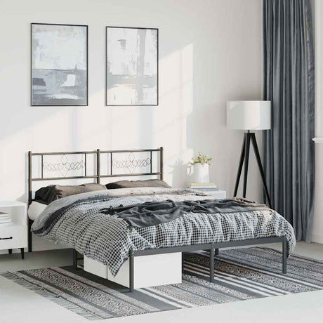 Metal Bed Frame Without Mattress 183X213Cm