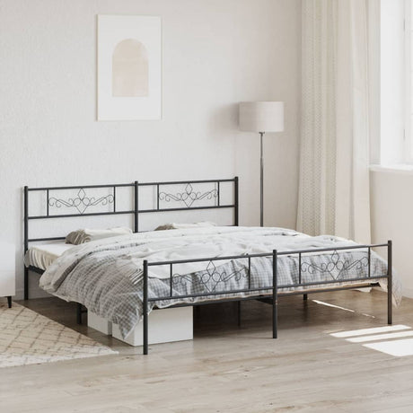 Metal Bed Frame Without Mattress 183X213Cm