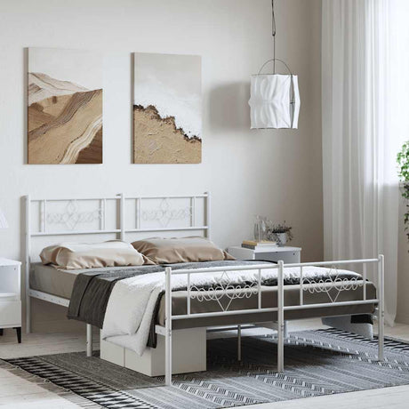 Metal Bed Frame Without Mattress 183X213Cm