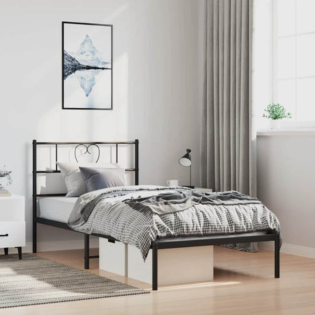 Metal Bed Frame Without Mattress With Footboard 90X190Cm