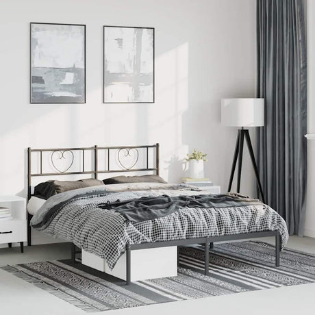 Metal Bed Frame Without Mattress With Footboard 90X190Cm