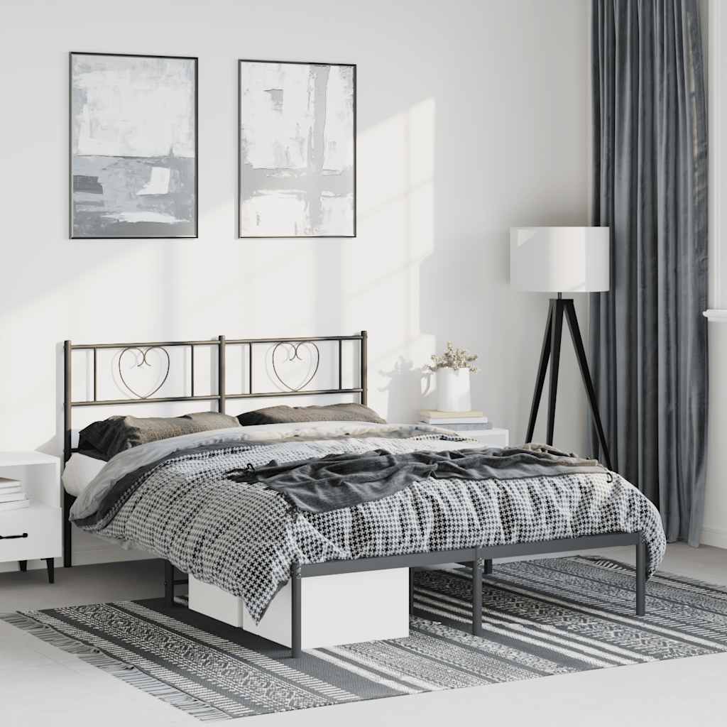 Metal Bed Frame Without Mattress With Footboard 90X190Cm