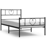 Metal Bed Frame Without Mattress With Footboard 90X190Cm