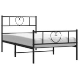 Metal Bed Frame Without Mattress With Footboard 90X190Cm