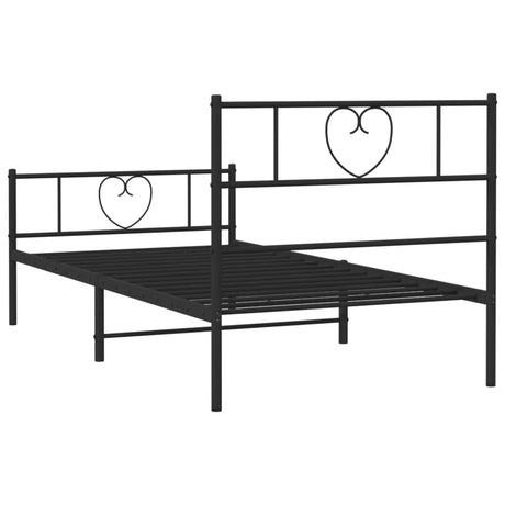 Metal Bed Frame Without Mattress With Footboard 90X190Cm
