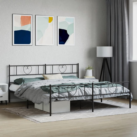 Metal Bed Frame Without Mattress With Footboard 90X190Cm