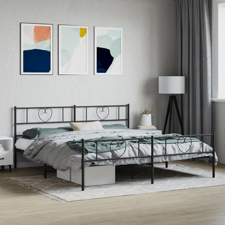 Metal Bed Frame Without Mattress With Footboard 90X190Cm