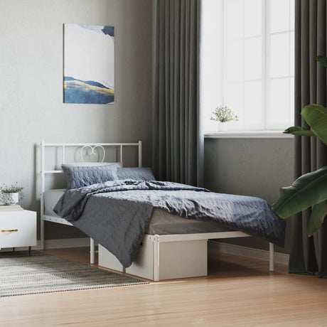 Metal Bed Frame Without Mattress With Footboard 90X190Cm