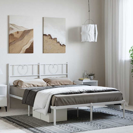 Metal Bed Frame Without Mattress With Footboard 90X190Cm