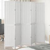 Room Divider 3 Panels White Solid Wood Paulownia