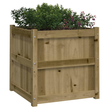 Garden Planter 60X60X60 Cm Impregnated Wood Pine