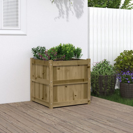 Garden Planter 60X60X60 Cm Impregnated Wood Pine