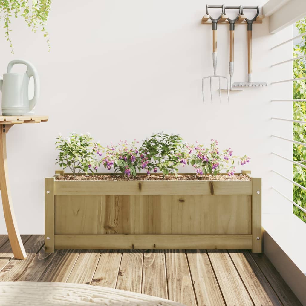 Garden Planter 90X31X31 Cm Impregnated Wood Pine