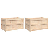 Garden Planters 2 Pcs Solid Wood Pine