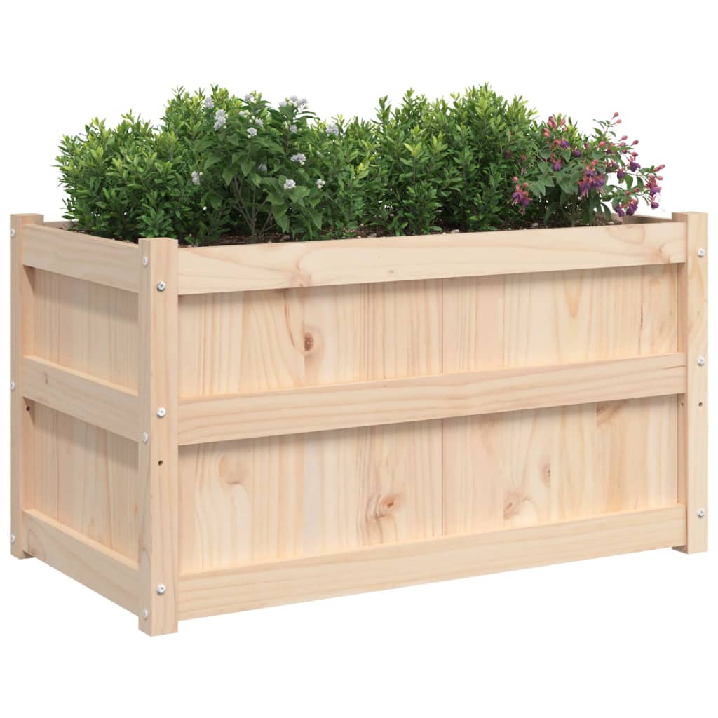 Garden Planters 2 Pcs Solid Wood Pine