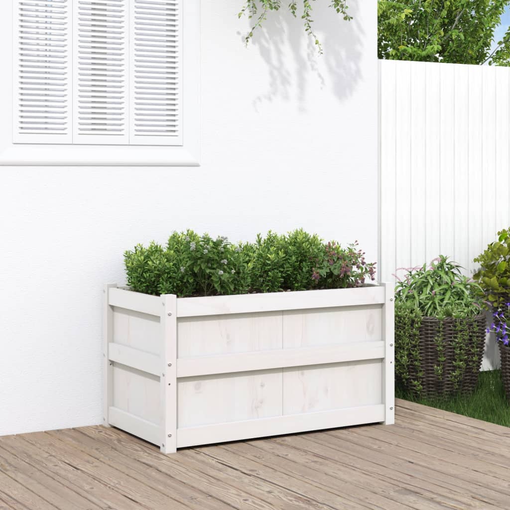 Garden Planters 2 Pcs Solid Wood Pine