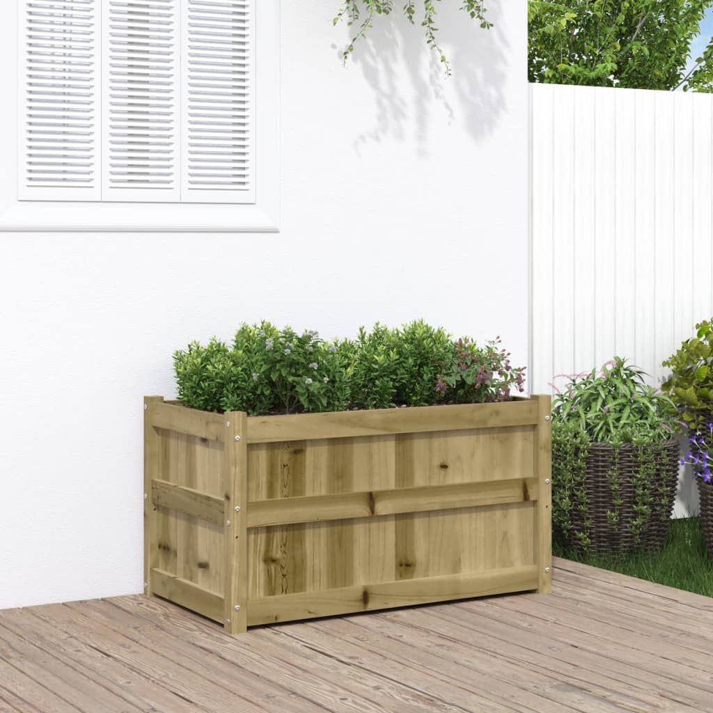 Garden Planters 2 Pcs Solid Wood Pine