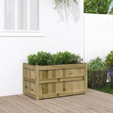 Garden Planters 2 Pcs Solid Wood Pine