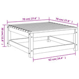 Garden Footstool 70x70x30 cm Solid Wood Douglas