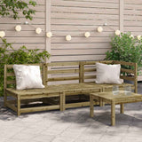 Garden Sofas Corner 2 Pcs 70X70X67 Cm Solid Wood Douglas
