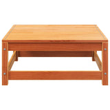 Garden Sofa Armless with Footstool Wax Brown Solid Wood Pine