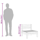Garden Sofa Armless Impregnated Wood Pine