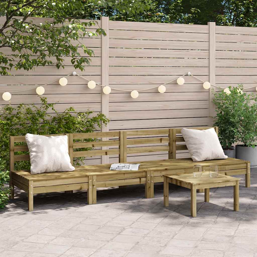 Garden Footstool Solid Pinewood