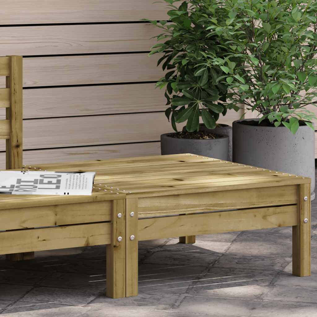 Garden Footstool Solid Pinewood