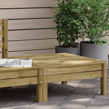 Garden Footstool Solid Pinewood