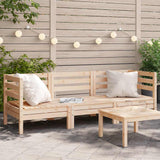 Garden Footstool Solid Pinewood