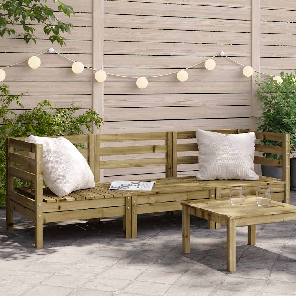 Garden Footstool Solid Pinewood