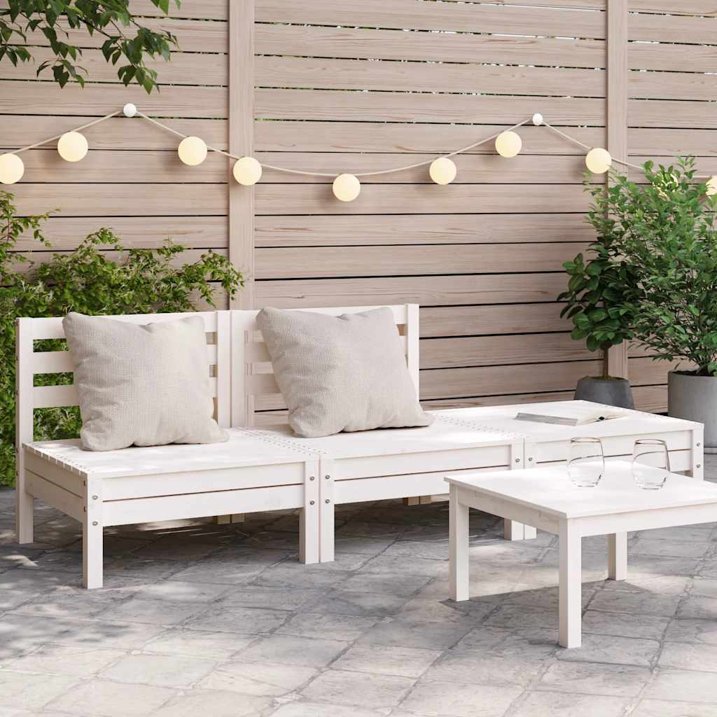 Garden Footstool Solid Pinewood
