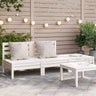 Garden Footstool Solid Pinewood