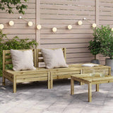 Garden Footstool Solid Pinewood